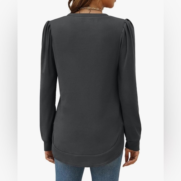 Soft tunic sweatshirt with shoulder detail - Picture 2 of 3